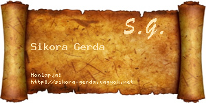 Sikora Gerda névjegykártya